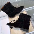 Black Genuine Leather Isabel Marant Crisi 5cm Hidden Wedge Ankle Boots Isabel Marant Shoes