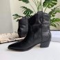 Isabel Marant Dewina Genuine Leather Ankle Boots Black Isabel Marant Cowboy Style Boots Shoes
