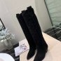 Cowboy Boots Isabel Marant Catwalk Marant Boots Genuine Black Suede Denzy Embroidery Handmade Shoes