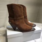 Isabel Marant Lamsy Boots Suede calf Suede Streets Western Classics Metal Adornment Metal Toe Shoes