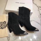 Isabel Marant Lamsy Embellished Suede Ankle Boots Black Genuine Lamsy Western-inspired Boots Shoes