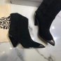 Isabel Marant Lamsy Embellished Suede Ankle Boots Black Genuine Lamsy Western-inspired Boots Shoes