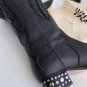Isabel Marant Denvee Tall Boots Calfskin Studded Embroidery Knee-high Western Cowboy Boots Shoes