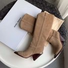 Isabel Marant Lamsy Tall Boots Metal Toe Suede Leather Italy Rock Western Boots Isabel Marant Shoes