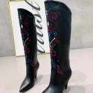 Woman Shoes Genuine Leather Isabel Marant Boots Western Isabel Marant Denvee Tall Knee Black Boots