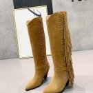 Woman Shoes Brown Isabel Marant tassel Fringe Boots Western Isabel Marant Denvee Tall Knee Boots