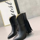 Woman Shoes Black Isabel Marant Tassel Fringe Boots Western Fashion Isabel Marant Ankle Boots