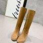 Woman Shoes Brown Isabel Marant Chess Leather Boots Western Cowboy Isabel Marant Knee Riding Boots
