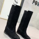 Woman Shoes Black Isabel Marant Chess Leather Boots Western Cowboy Isabel Marant Knee Riding Boots