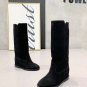 Woman Shoes Black Isabel Marant Chess Leather Boots Western Cowboy Isabel Marant Knee Riding Boots