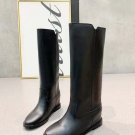 Woman Shoes Black Isabel Marant Chess Leather Boots Western Cowboy Isabel Marant Knee Riding Boots
