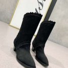 Woman Shoes Isabel Marant Boots Black Suede Leather Isabel Marant Sezari Low Boots
