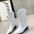 Woman Shoes Leather Isabel Marant Boots White Isabel Marant Western Embroidered Duerto Boots