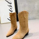 Woman Shoes Leather Isabel Marant Boots Brown Isabel Marant Western Embroidered Duerto Boots