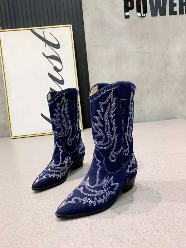 isabel marant duerto embroidered leather boots