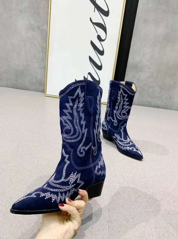 isabel marant duerto embroidered leather boots