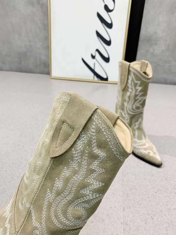 isabel marant duerto embroidered leather boots