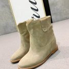 Woman Shoes Isabel Marant Boots Khaki Genuine Suede Isabel Marant Cluster Ankle Boots