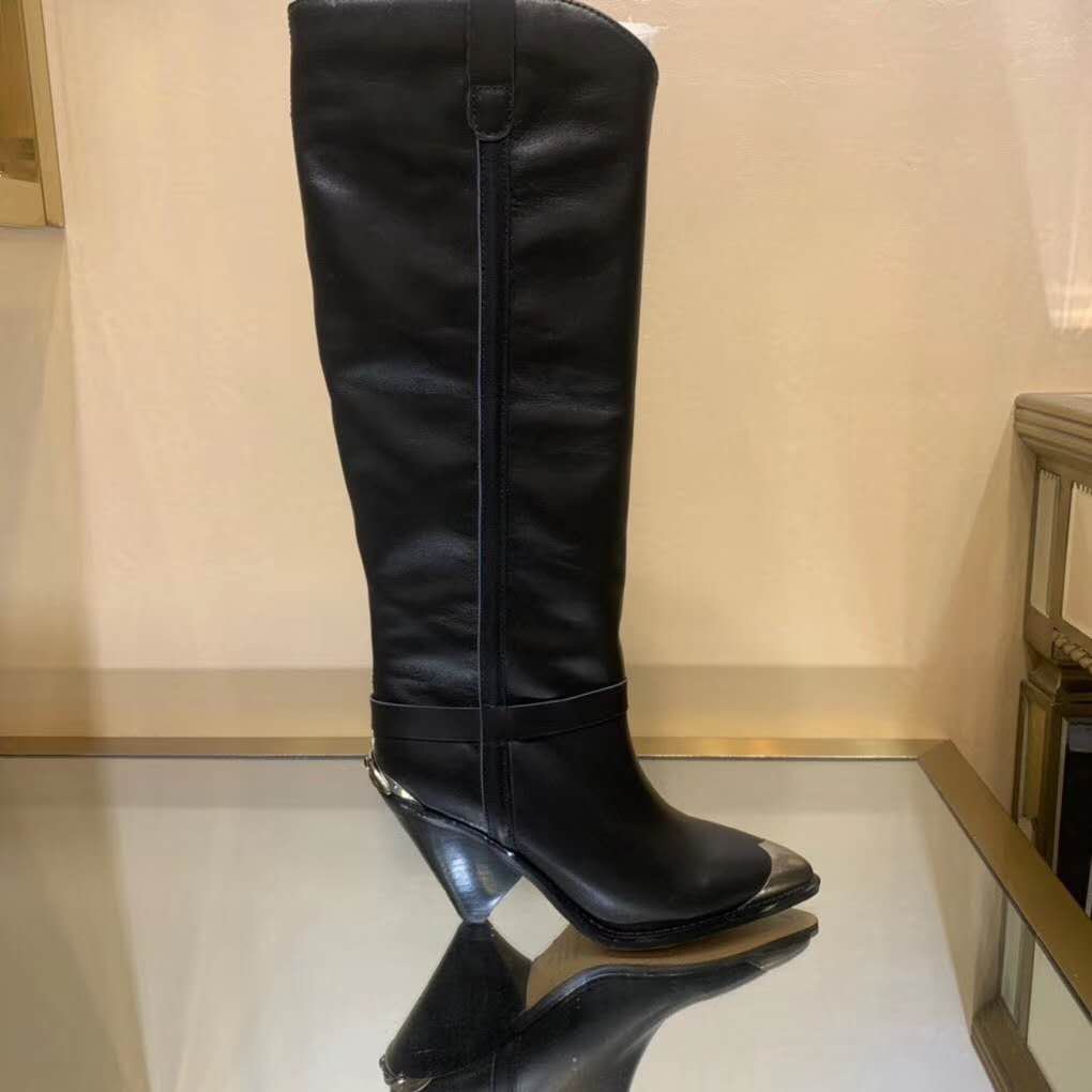 Woman Shoes Isabel Marant Boots Black Isabel Marant Western Knee Metal ...