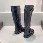 Woman Shoes Ann Demeulemeester Boots Black Buckle Riding Boots Knee High