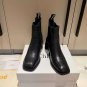 Woman Shoes Chloe Boots Black Genuine Leather Heeled Chelsea Chloe Ankle Boots