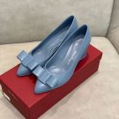 Woman Shoes Blue Salvatore Ferragamo Viva Ballet Flat Salvatore Ferragamo Viva Ballerina Shoes