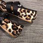 Woman Shoes Miumiu Leopard Silk Ballerinas Flats Belts Belted Miu Miu Horse Hair Ballerina Shoes