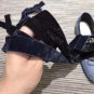 Woman Shoes Miumiu Classic Denim Ballerinas Flats Belts Belted Miu Miu Ballerina Shoes