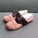 Woman Shoes Miumiu Pink Ballerinas Flats Belts Belted Miu Miu Ballerina Shoes