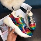 Woman Shoes Stella Mccartney Sneakers Fashion Show Metallic Rainbow Eclypse Chunky Lace-up Sneakers