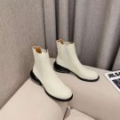 Woman Shoes Maison Margiela Boots Airbag Heel Crocodile Effect Patent White Leather Boots