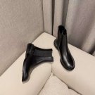 Woman Shoes Maison Margiela Airbag Boots Heel Black Leather Slip-on Chelsea Boots