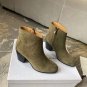 Woman Shoes Isabel Marant Boots Embroidered Ankle Boots 4.5cm Heel Genuine Suede Leather