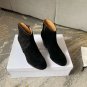 Woman Shoes Isabel Marant Boots Embroidered Ankle Boots 4.5cm Heel Black Suede Boots