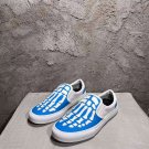 Man Shoes Amiri Skeleton Slip-on Sneakers Low-top Fashion Blue Shoes