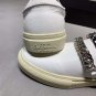 Man Shoes Amiri Sneakers Bandana Chain Embellished Leather-trimmed Suede Slip-on Sneakers