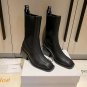 Woman Boots Chloe Boots Black Genuine Leather Fashion Shoes