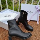Women Shoes Manu Atelier Black Chae 65 Leather Ankle Boots