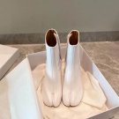 Women Shoes Maison Margiela Tabi Boots Ankle Boots White Leather