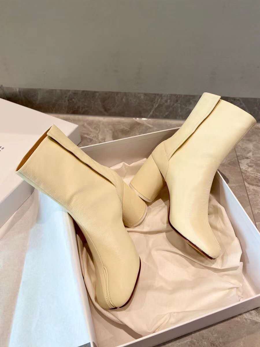 Women Shoes Maison Margiela Boots Split-toe Genuine Leather Tabi Boots