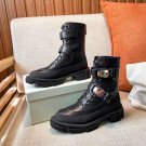 Women Shoes Both Boots Paris Black Harness Glow Buckle Moto Boots
