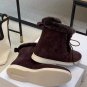 Women Shoes Loro Piana Boots Suede Fur Open Walk Ankle Boots