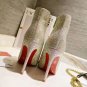Women Shoes Paris Red Sole Boots 10cm Heel Crystal Bling Bling Boots