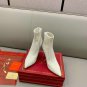 Women Shoes Rene Caovilla Boots Sock Stretch Bling Bling 9.5cm Heel Ankle Boots