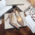 Women Shoes London Jimmy Choo Pumps Cinderella Crystal Wedding Pumps 8.5cm Heel