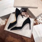 Women Shoes London Jimmy Choo Pumps Cinderella Crystal Wedding Pumps Black Suede