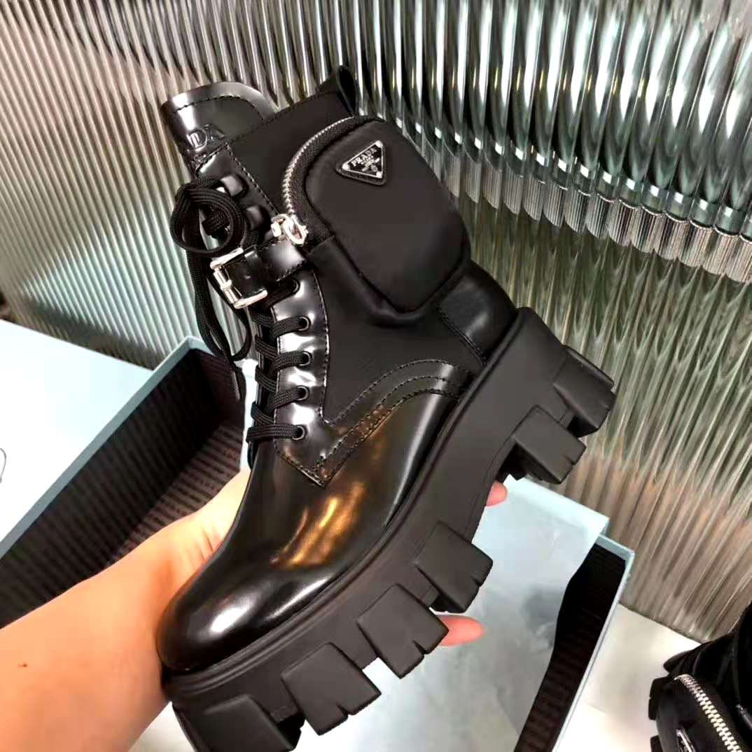 chunky boots with pouch