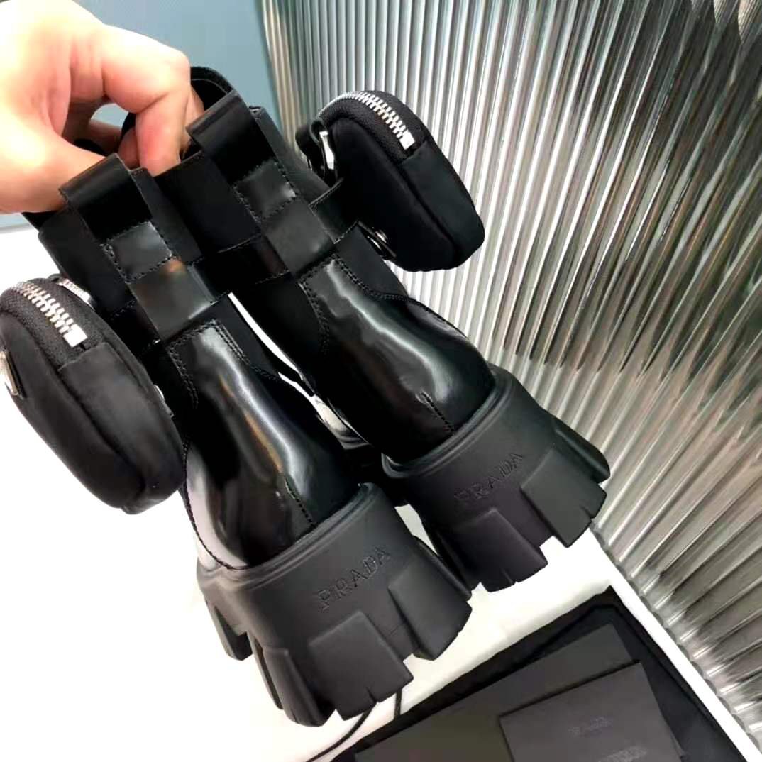 chunky boots with pouch