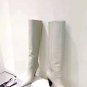Women's Shoes Isabel Marant Loens Boots White Genuine Real Leather Knee Boots