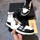 Unisex Shoes Amiri Trainers Black Skeleton Leather High Top Sneakers